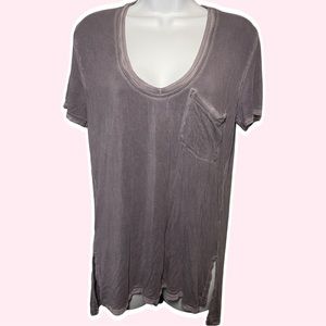 purple oversized fp pocket tee shirt